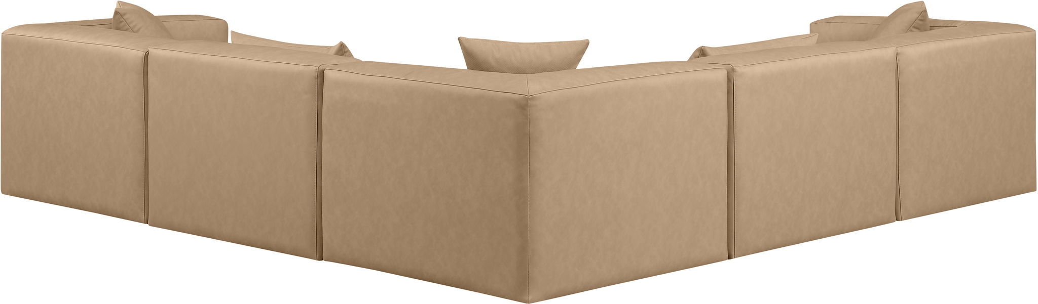 Cube - 5 Piece Modular Corner Sectional - Tan - Simple Home Plus