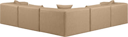 Cube - 5 Piece Modular Corner Sectional - Tan - Simple Home Plus