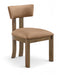 Lavrin - Vegan Leather Upholstered Dining Side Chair (Set of 2) - Walnut Base - Simple Home Plus