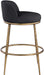 Ferro - Performance Fabric Upholstered Bar Stool - Antique Brass - Simple Home Plus