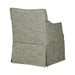 London - Upholstered Skirted Dining Arm Chair With Hidden Casters - Gray - Simple Home Plus