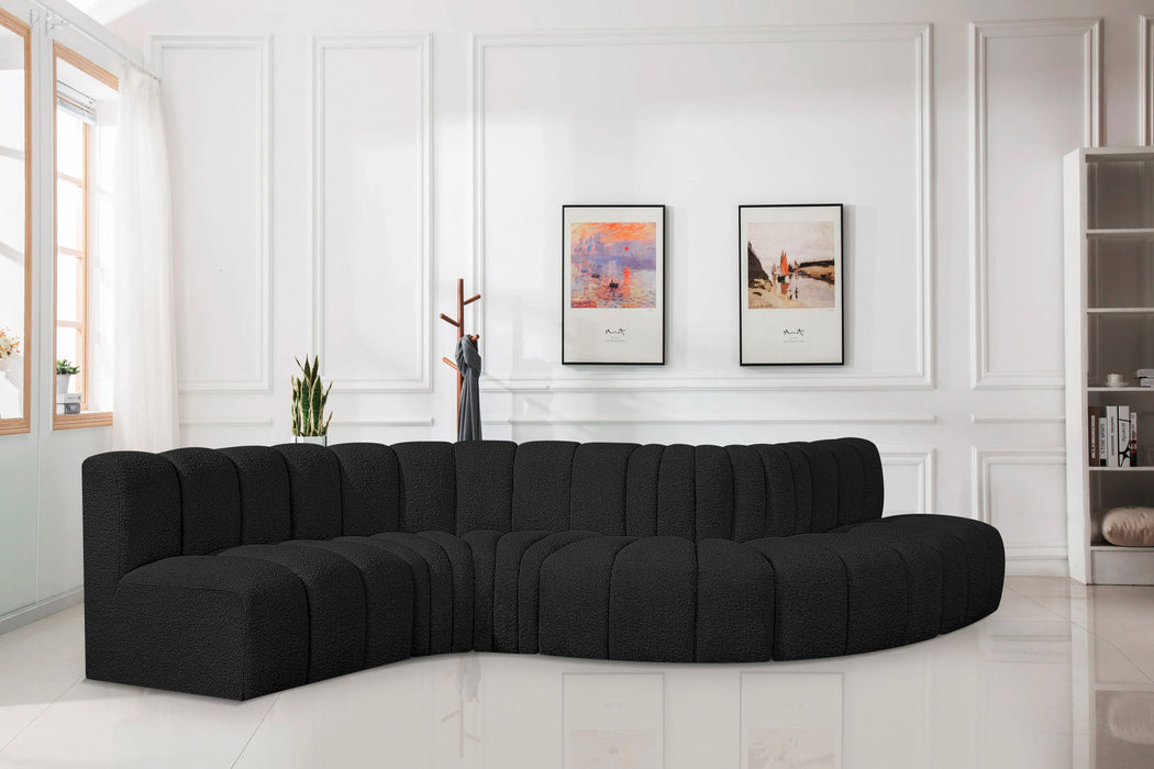 Arc - Boucle Fabric 6 Piece Curved Modular Sofa - Simple Home Plus