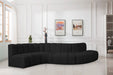 Arc - Boucle Fabric 6 Piece Curved Modular Sofa - Simple Home Plus