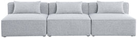 Cube - Linen Modular 3 Seat Armless Sofa - Simple Home Plus