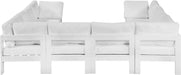 Nizuc - Outdoor Patio 8 Piece Modular Sectional With White Frame - Simple Home Plus