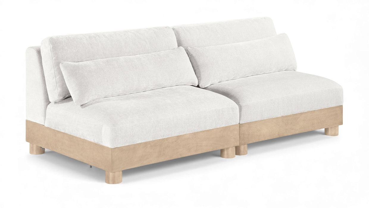 Turin - Chenille Fabric Upholstered Modular Sectional - White - Simple Home Plus