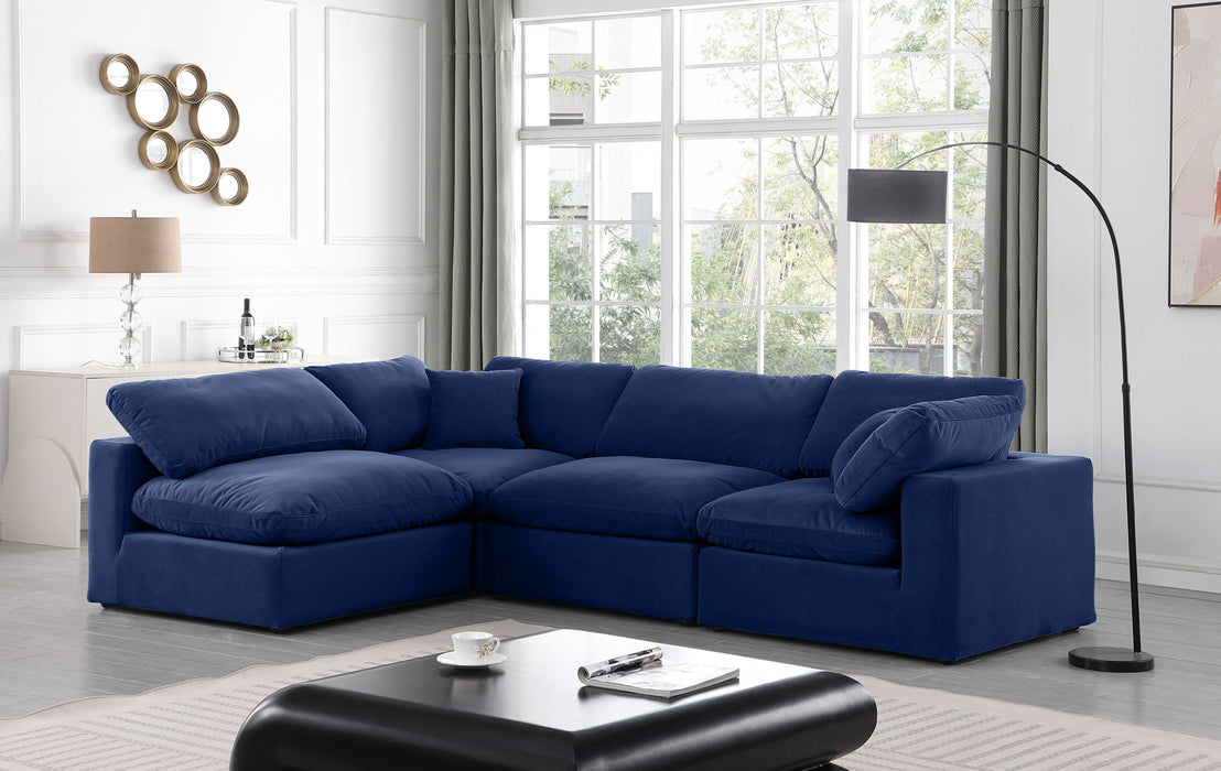 Comfy - 4 Piece Velvet Modular Armless Sectional - Simple Home Plus