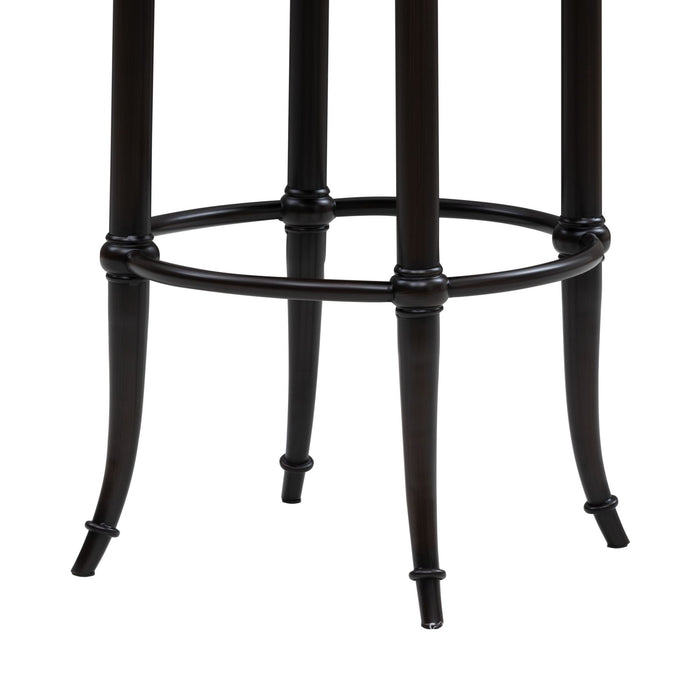Luther - Commercial Grade Steel Frame Fabric Upholstered Swivel Bar Height Barstool