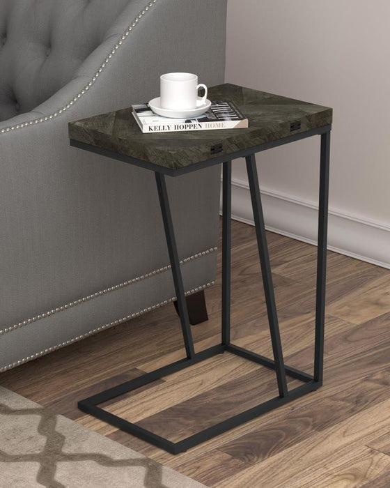 Carly - Expandable Engineered Wood C-Shaped Side Table - Simple Home Plus