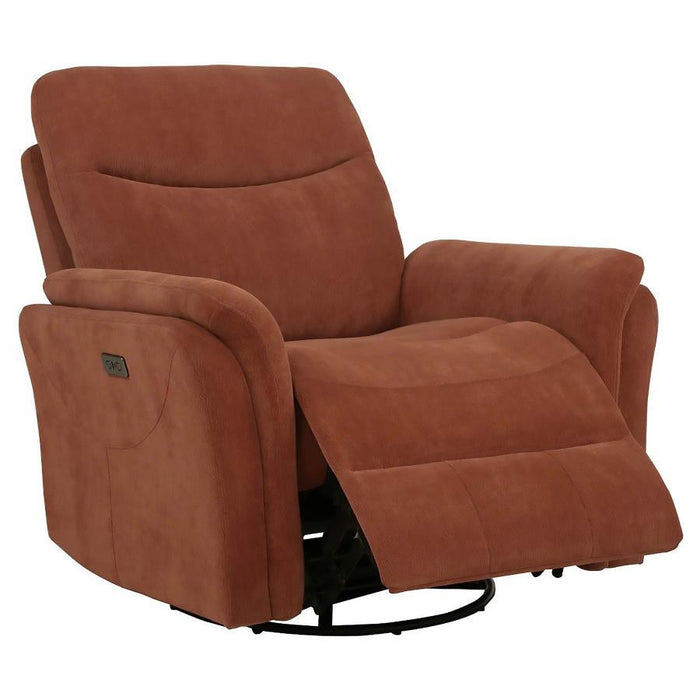 Adler - Upholstered Power Swivel Glider Recliner - Simple Home Plus