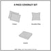 Ronan - 4 Piece Coverlet Set - Blue - Simple Home Plus