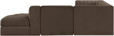 Rummi - Velvet Performance Fabric Upholstered 5 Piece Modular Sectional - Simple Home Plus