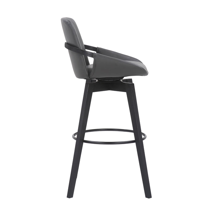 Baylor - Swivel Bar Stool With Black Frame - Simple Home Plus
