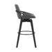 Baylor - Swivel Bar Stool With Black Frame - Simple Home Plus