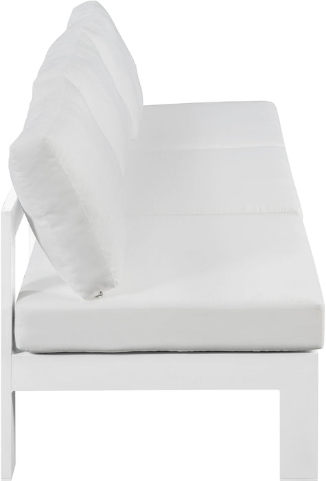 Nizuc - Outdoor Patio 3 Seat Armless Modular Sofa With White Frame - Simple Home Plus
