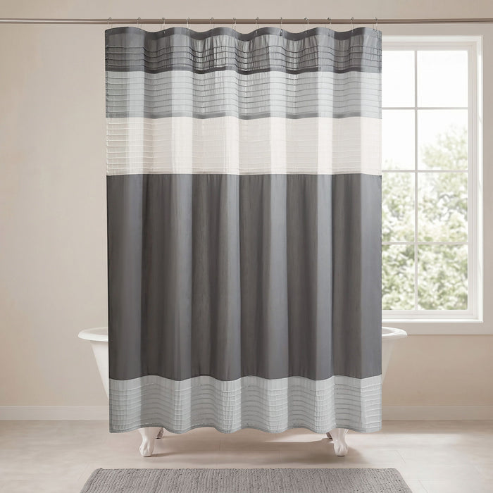 Amherst - 72" x 72" Faux Silk Shower Curtain - Gray