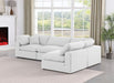 Comfy - 4 Piece Linen Fabric Modular Armless Sectional - Simple Home Plus