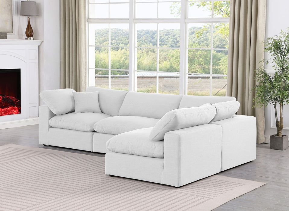 Comfy - 4 Piece Linen Fabric Modular Armless Sectional - Simple Home Plus