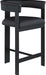 Romeo - Faux Leather Counter Stool With Black Base (Set of 2) - Simple Home Plus