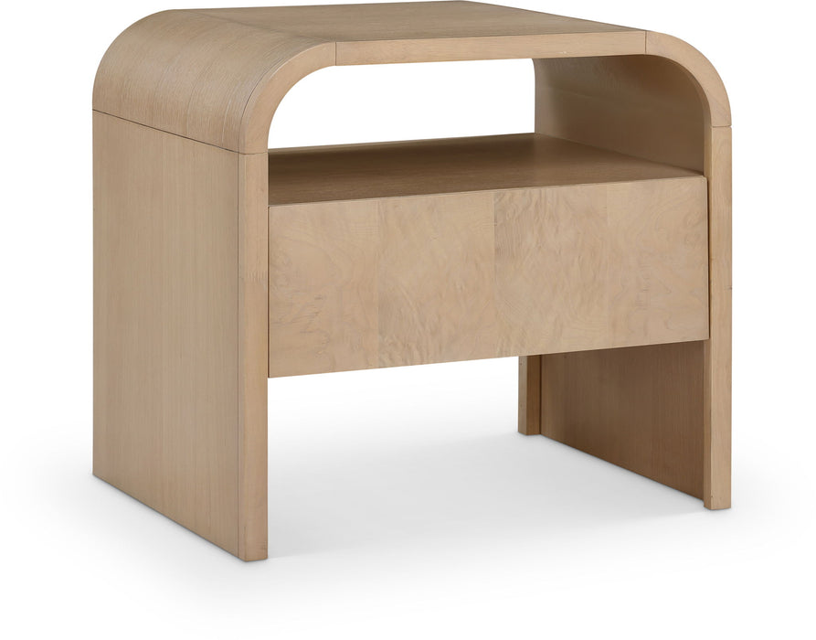 Giada - Solid Wood And Veneer Nightstand - Simple Home Plus