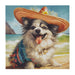 Beach Dogs - Chihuahua Canvas Wall Art - Blue Multi - Simple Home Plus