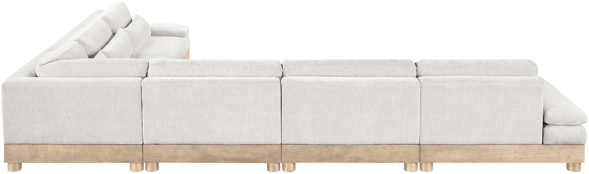 Turin - Chenille Fabric Upholstered Modular Sectional - White - Simple Home Plus