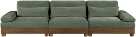 Turin - Chenille Fabric Upholstered Modular Sectional - Green - Simple Home Plus