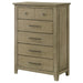 Hazlewood - 5-Drawer Bedroom Chest Of Drawers - Vineyard Oak - Simple Home Plus