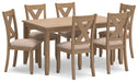 Sanbriar - Light Brown - RECT DRM Table Set (Set of 7) - Simple Home Plus