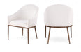 Ferro - Linen Textured Performance Fabric Upholstered Dining Arm Chair - Cream / Brushed Bronze - Simple Home Plus