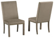 Chrestner - Gray / Brown - Dining UPH Side Chair (Set of 2) - Simple Home Plus