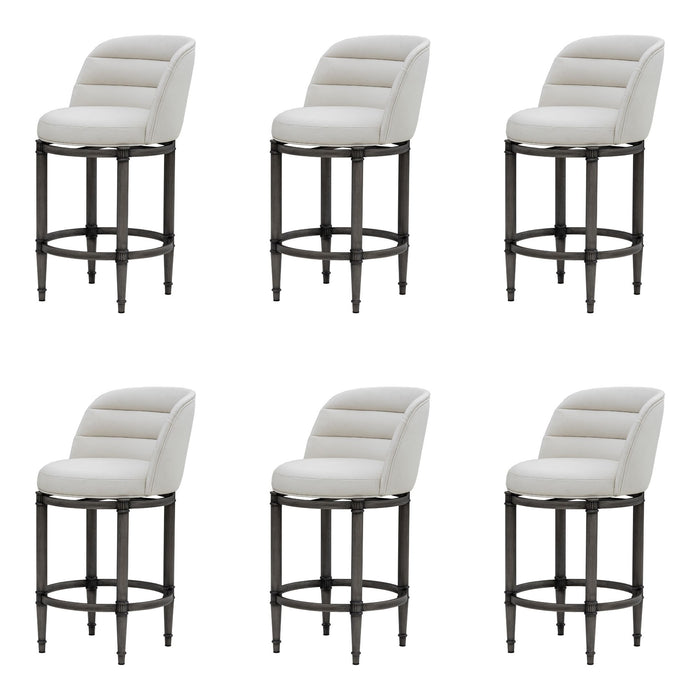 Eunice - Faux Leather Upholstered Swivel Counter Height Barstool