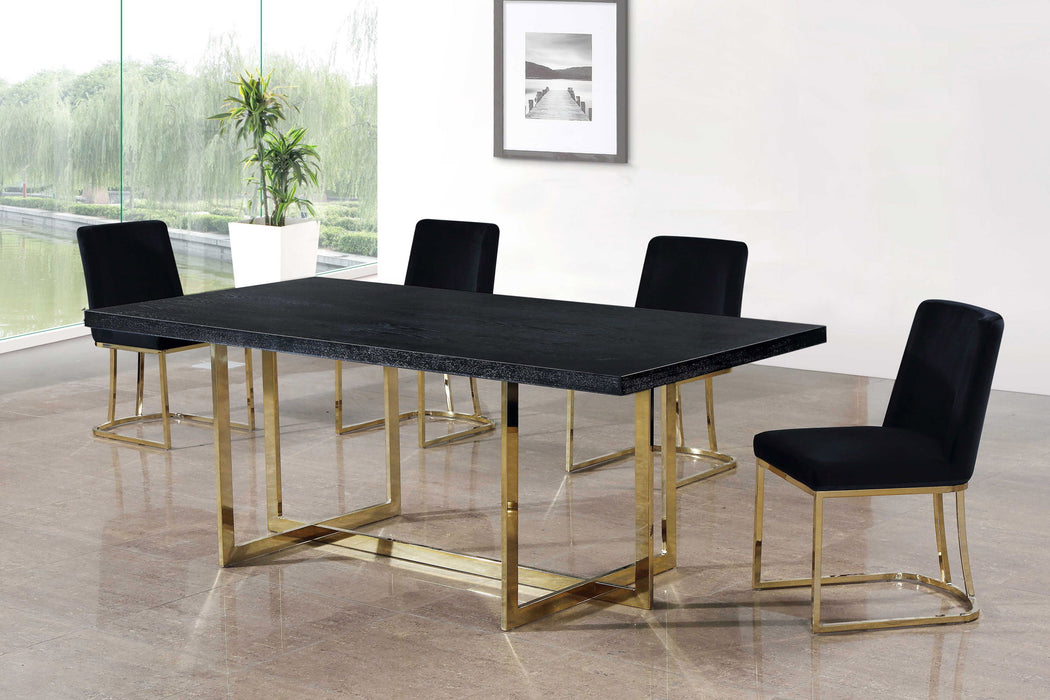 Heidi - Dining Chair with Gold Legs (Set of 2) - Simple Home Plus