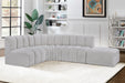 Arc - Boucle Fabric 5 Piece Corner Modular Sofa - Simple Home Plus