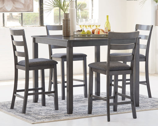 Bridson - Gray - Square Counter TBL Set (Set of 5) - Simple Home Plus