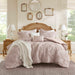 Mona - King 5 Piece Sculpted Comforter Set - Pink - Simple Home Plus