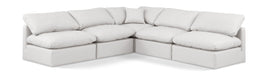 Indulge - Faux Leather 5 Piece Modular Corner Armless Sectional - Simple Home Plus