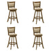 Aiden - Modern Farmhouse Swivel Wood Bar Height Kitchen Bar Stool - Simple Home Plus