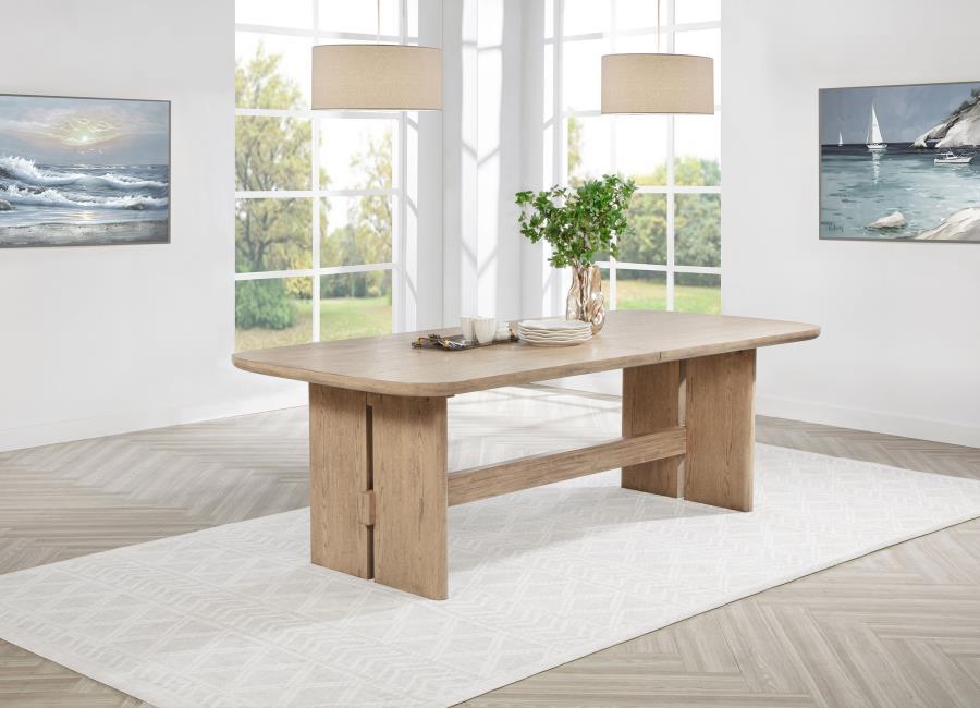 Kailani - Rectangular Wood Dining Table - Beige Oak - Simple Home Plus