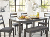 Bridson - Gray - RECT DRM Table Set (Set of 6) - Simple Home Plus