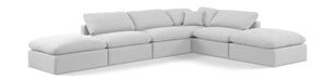 Indulge - Linen 6 Piece Modular Armless Sectional - White - Simple Home Plus