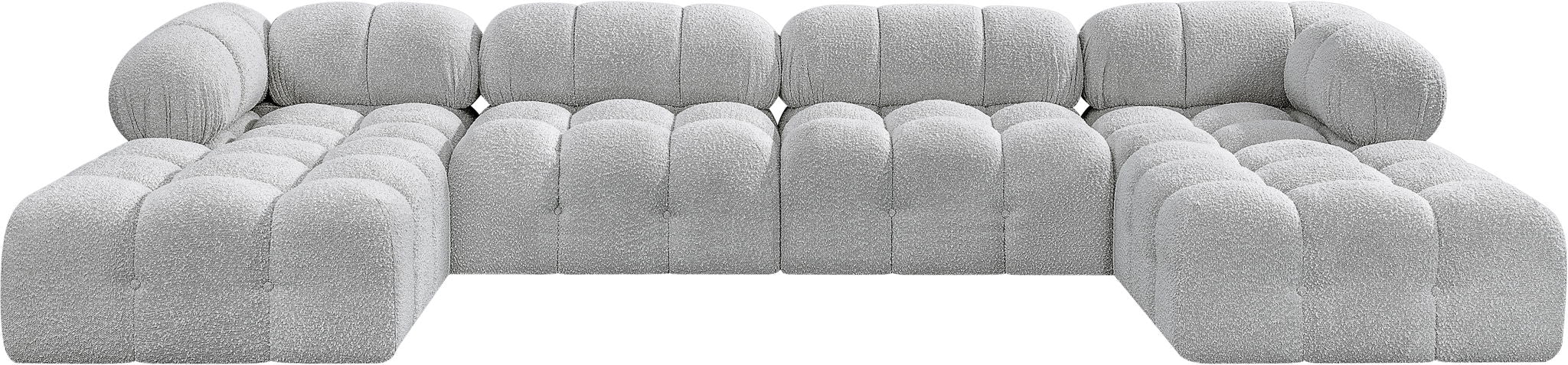 Ames - 6 Piece Fabric Modular U-Shaped Sectional - Simple Home Plus