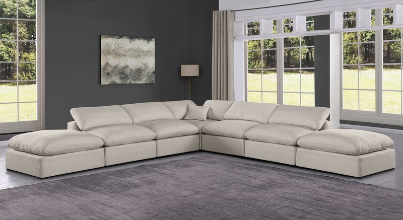 Comfy - 7 Piece Linen Modular Corner Sectional