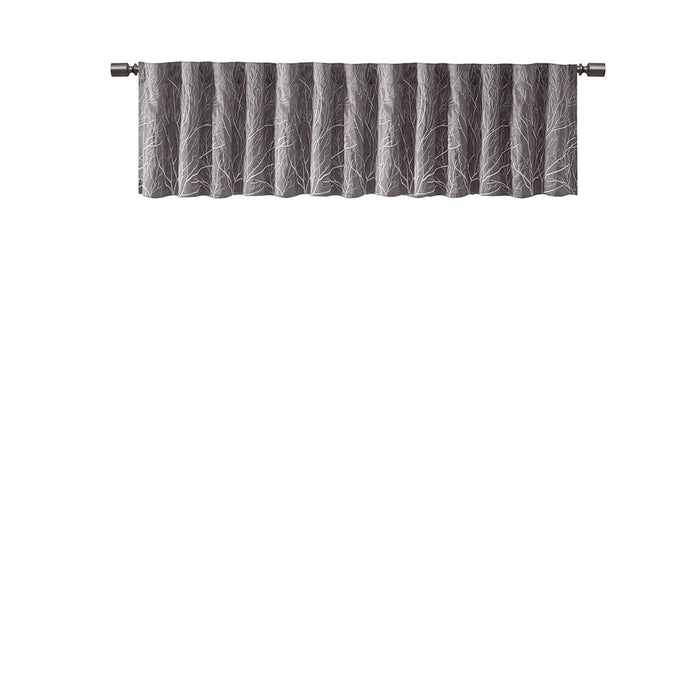 Andora - Embroidered Window Valance - Gray - Simple Home Plus