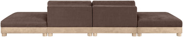 Turin - Chenille Fabric Upholstered Modular Sectional - Brown - Simple Home Plus