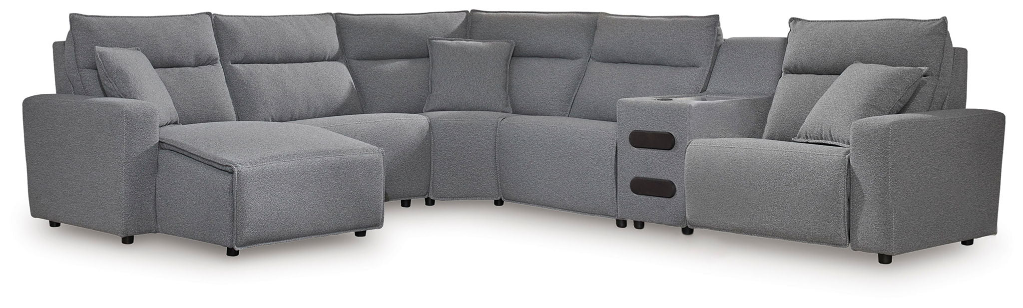 ModMax II - Salt And Pepper - Reclining Sectional - Simple Home Plus