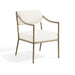 Bastille - Upholstered Dining Arm Chair (Set of 2) - Brass Frame - Simple Home Plus