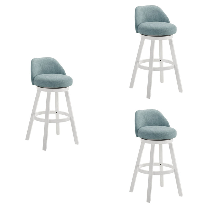 Erika - Modern Transitional Swivel Wood Bar Height Kitchen Bar Stool - Simple Home Plus