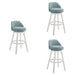 Erika - Modern Transitional Swivel Wood Bar Height Kitchen Bar Stool - Simple Home Plus
