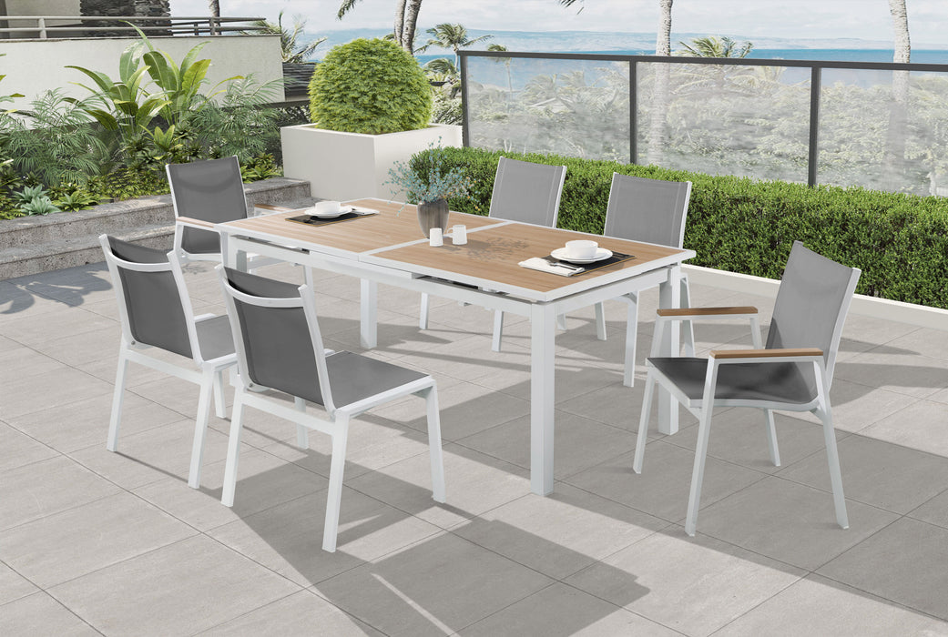Nizuc - Outdoor Patio Dining Chair With White Frame (Set of 2) - Simple Home Plus